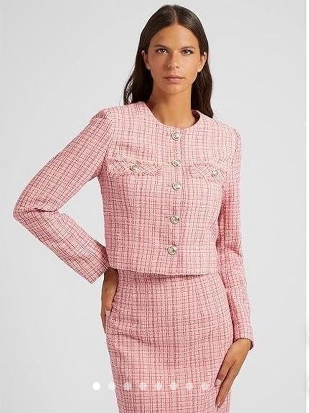 Guess 3 Piece Pink Tweed Set